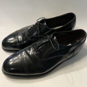 Vintage Florsheim Lexington 20382 Black Leather Cap Toe Oxford Mens Shoes 9 1/2